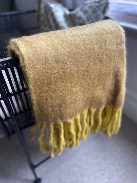 Maitri Throw  - Chestnut with fringing