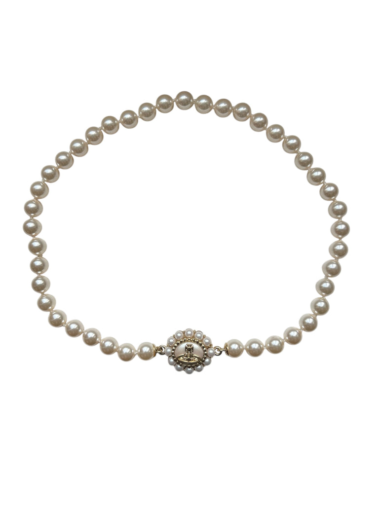 Vivienne Westwood Amaya Large Pearl necklace Gold Creamrose PEARL