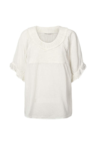 Rabens Saloner Cotton Angel Top - Dorita Sandstone