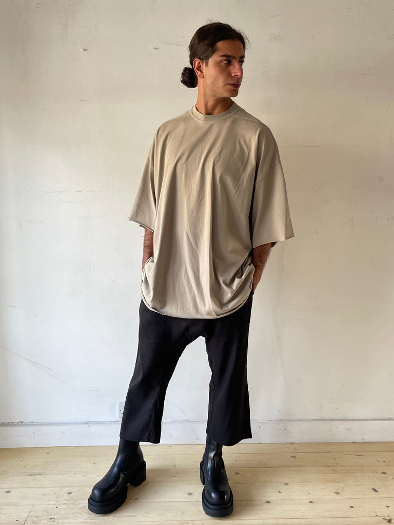 RICK OWENS SS24 KNIT T-SHIRT - TOMMY T PEARL