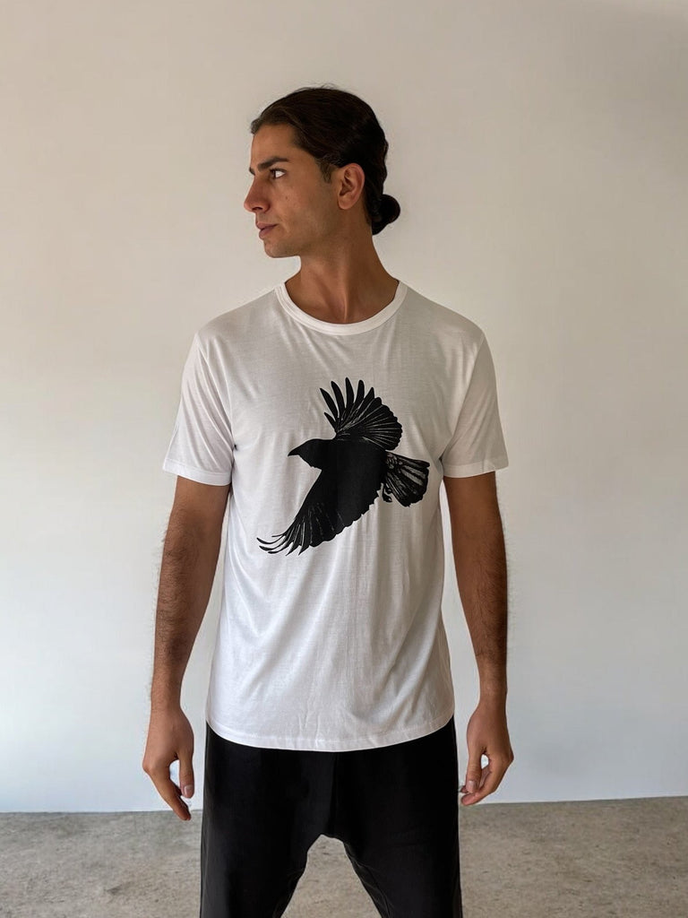 Window Dressing The Soul- Crow Jersey T Shirt white