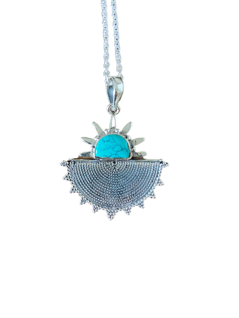 925 Silver Solstice turquoise Stone Necklace