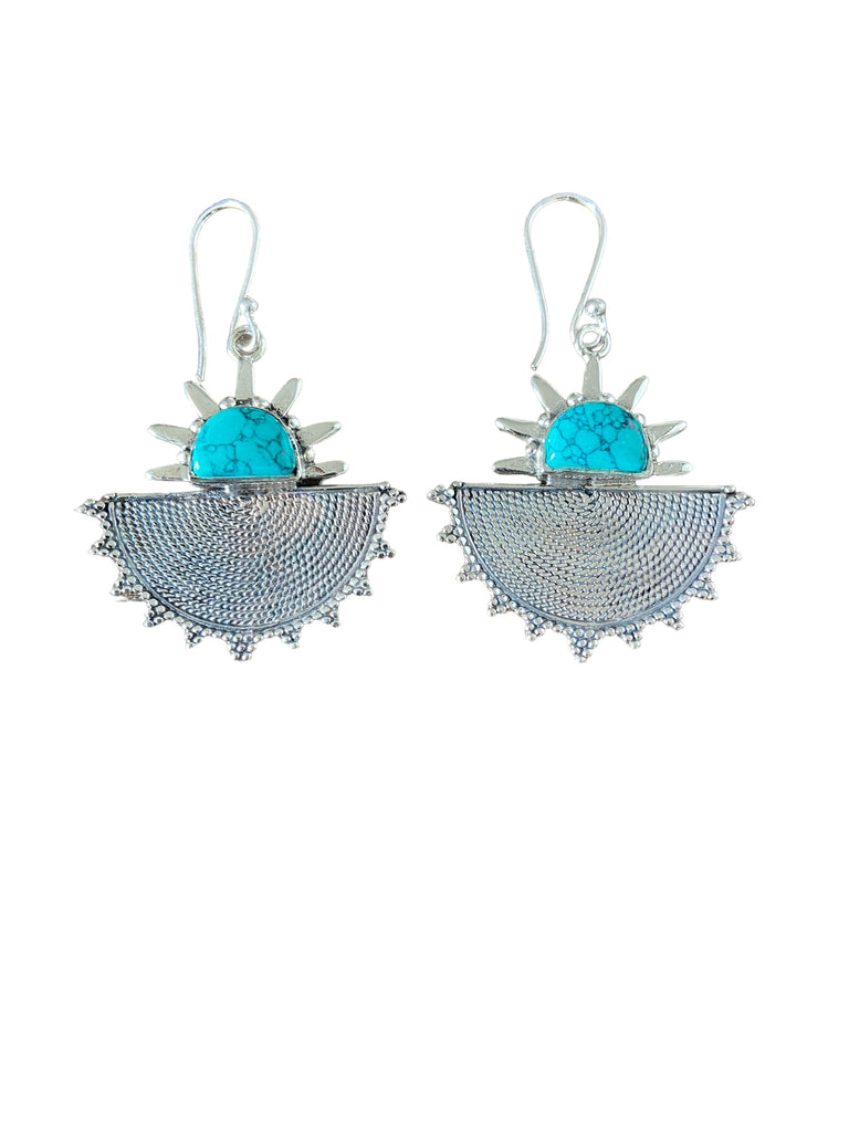 925 Silver Solstice Turquoise Stone Earrings