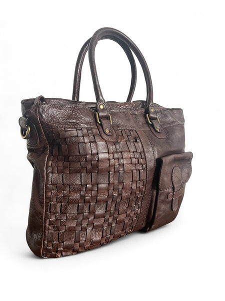 Sienna Bohemian Leather Bag -  Brown