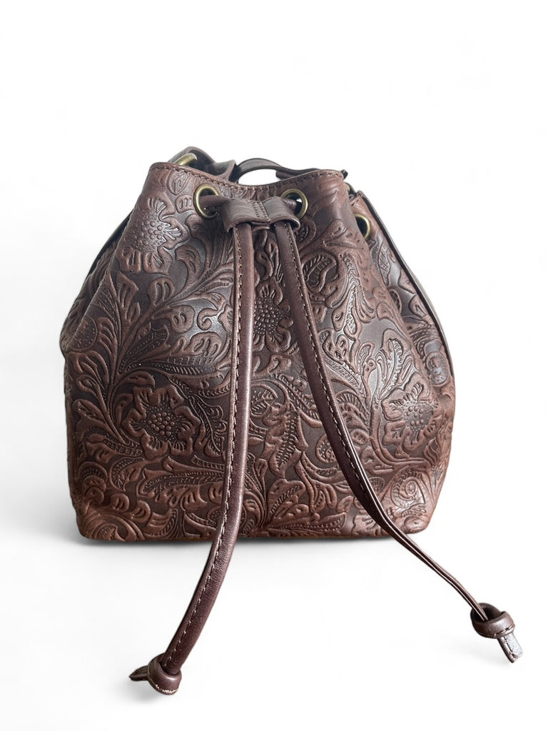 Mini Bucket Bag- Brown Floral