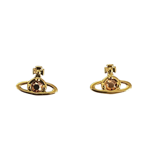 Vivienne Westwood Nano Solitare Earrings - Capri Gold