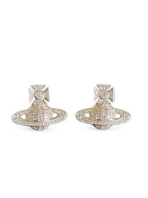 Vivienne Westwood Carmela Bas Relief Earrings - Platinum / White CZ