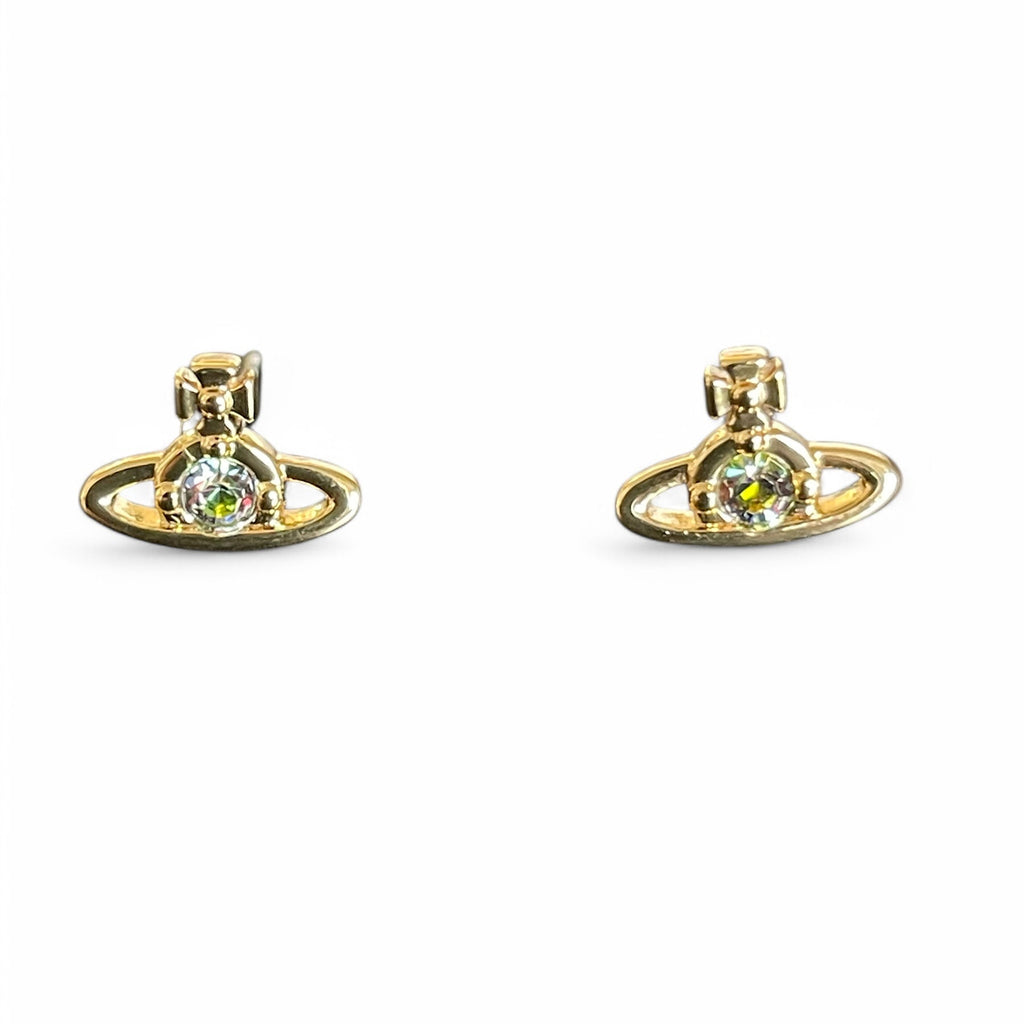 Vivienne Westwood Nano Solitare Earrings - Gold/Vitrail