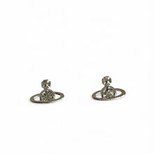 Vivienne Westwood Nano Solitare Earrings - Platinum / Black Diamond