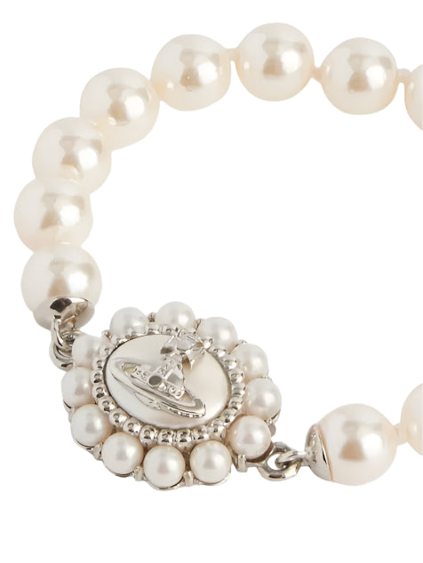 Vivienne Westwood Amaya Large Pearl Bracelet - Platinum