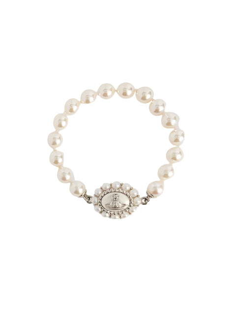 Vivienne Westwood Amaya Large Pearl Bracelet - Platinum