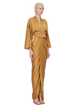 RICK OWENS Womens FW24 PORTERVILLE - WRAP GOWN - Honey