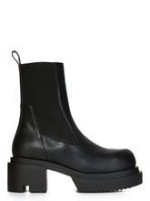 RICK OWENS FW24 PORTERVILLE STIVALI IN PELLE - BEATLE BOGUN - BLACK