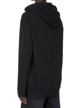 RICK OWENS SS25 HOLLYWOOD HOODIE IN BLACK UNSTABLE COTTON