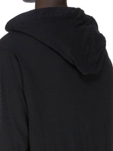 RICK OWENS SS25 HOLLYWOOD HOODIE IN BLACK UNSTABLE COTTON