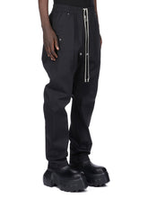 RICK OWENS SS25 HOLLYWOOD BELA PANTS IN BLACK HEAVY COTTON POPLIN