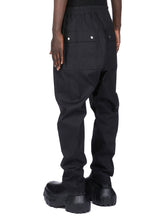 RICK OWENS SS25 HOLLYWOOD BELA PANTS IN BLACK HEAVY COTTON POPLIN