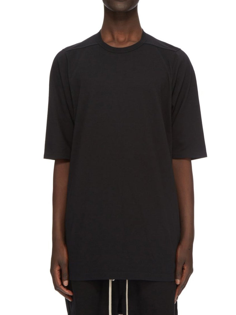 RICK OWENS FW24 Porterville JUMBO SS T IN BLACK CLASSIC COTTON JERSE CollardManson