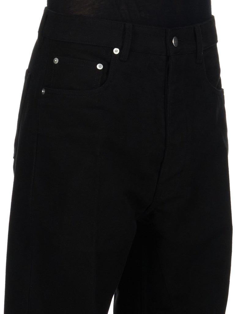 Rick Owens FW24 Woven Trousers GETH JEANS BLACK