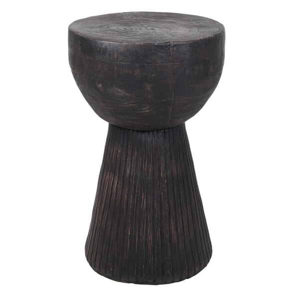 Black Drum Accent Table