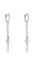 Vivienne Westwood Emiliana Earrings - Platinum / Cream Rose Pearl