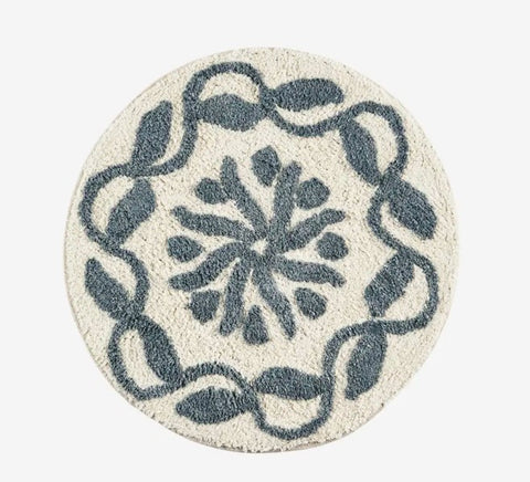 Madam Stoltz Round tufted bath mat / rug 60cm