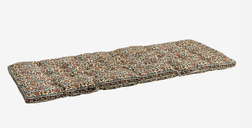 Printed cotton mattress Sand, grey, tomato, mustard