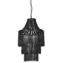 Black Beaded 3 Tier Chandelier