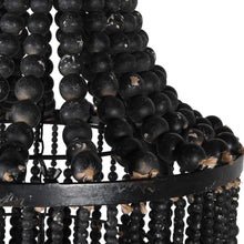 Black Beaded 3 Tier Chandelier