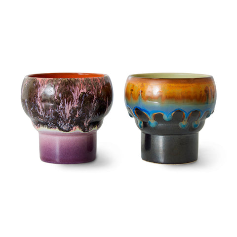 70s ceramics: lungo mugs merge, set of 2