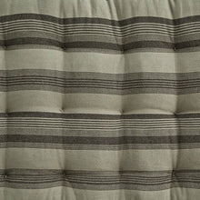 Madam Stoltz Striped Cotton Mattress w fringes Khaki Brown