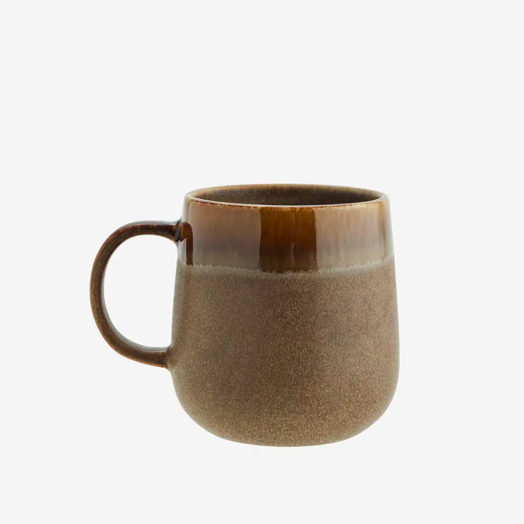 Madam Stoltz Stoneware Mug Brown