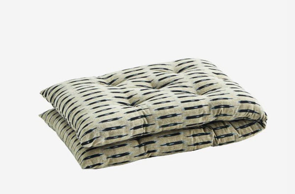 Ikat woven cotton mattress 45x125 cm Dark beige, yellow, black, white