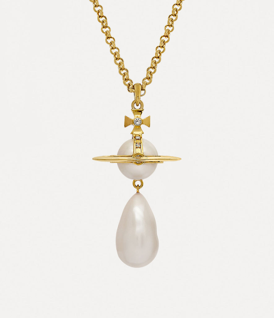 Vivienne Westwood Giant Pearl Drop Necklace - Gold/Creamrose