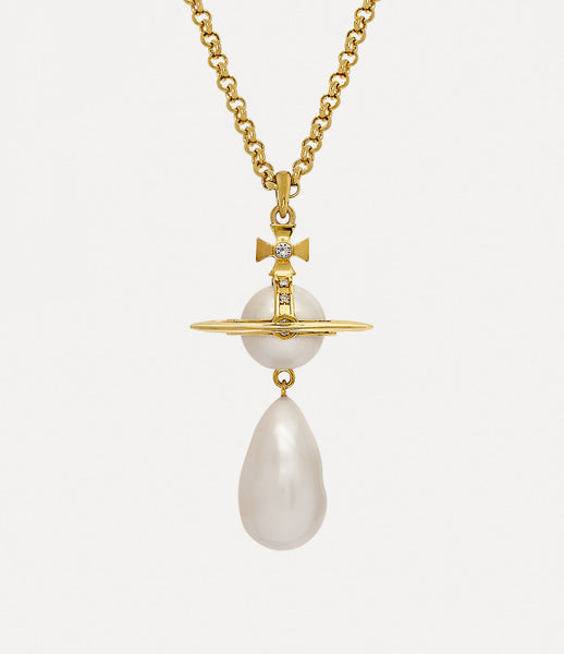 Vivienne Westwood Giant Pearl Drop Necklace - Gold/Creamrose