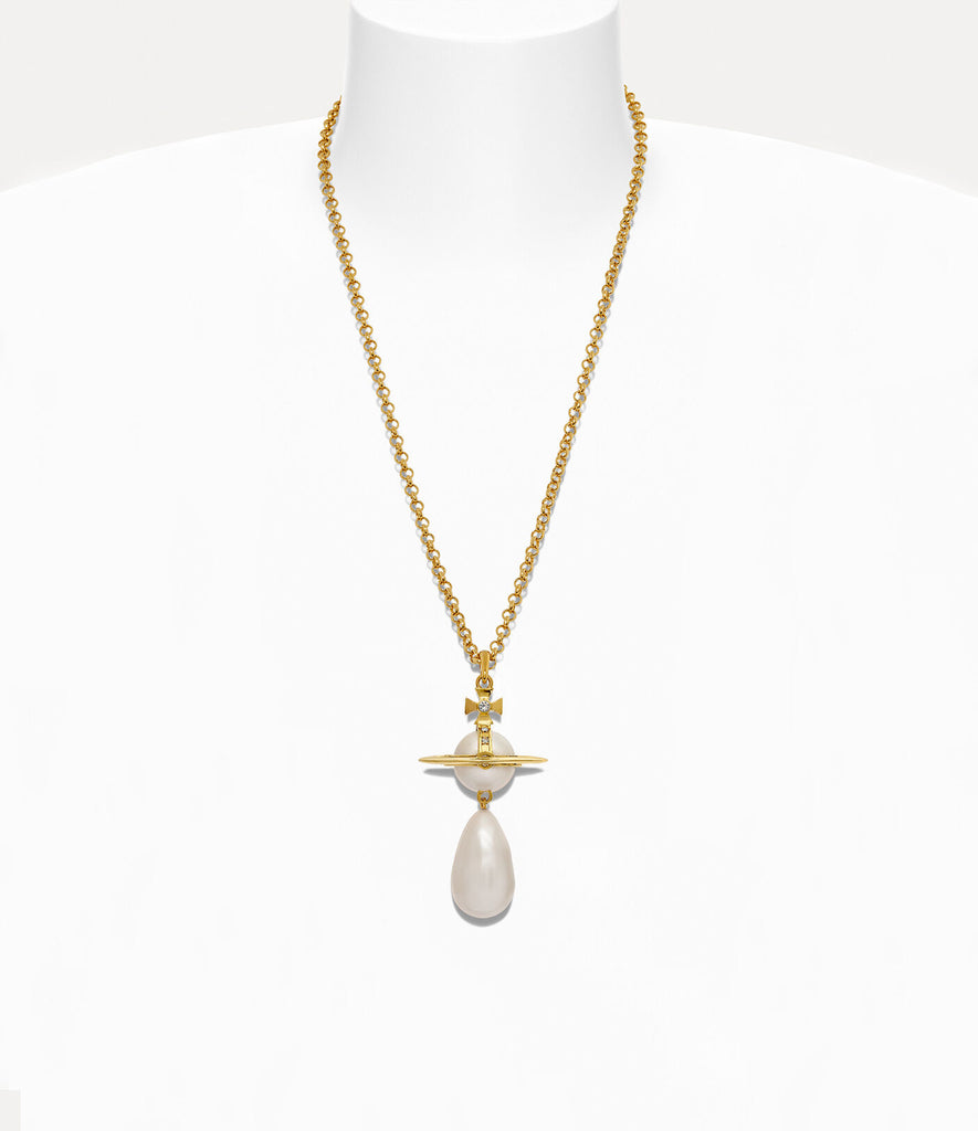 Vivienne Westwood Giant Pearl Drop Necklace - Gold/Creamrose