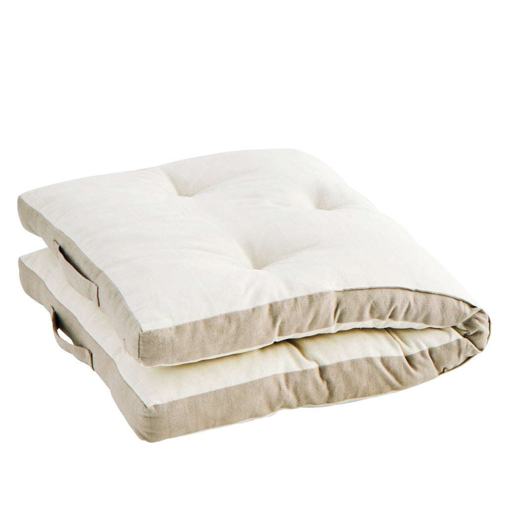 Madam Stoltz Cotton Mattress off white taupe