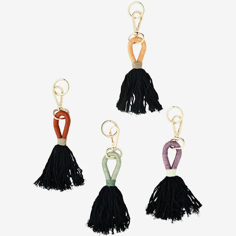 Madam Stoltz Key Hanger w tassel