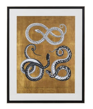 Framed Gold Snakes Print H:100cm W:80cm