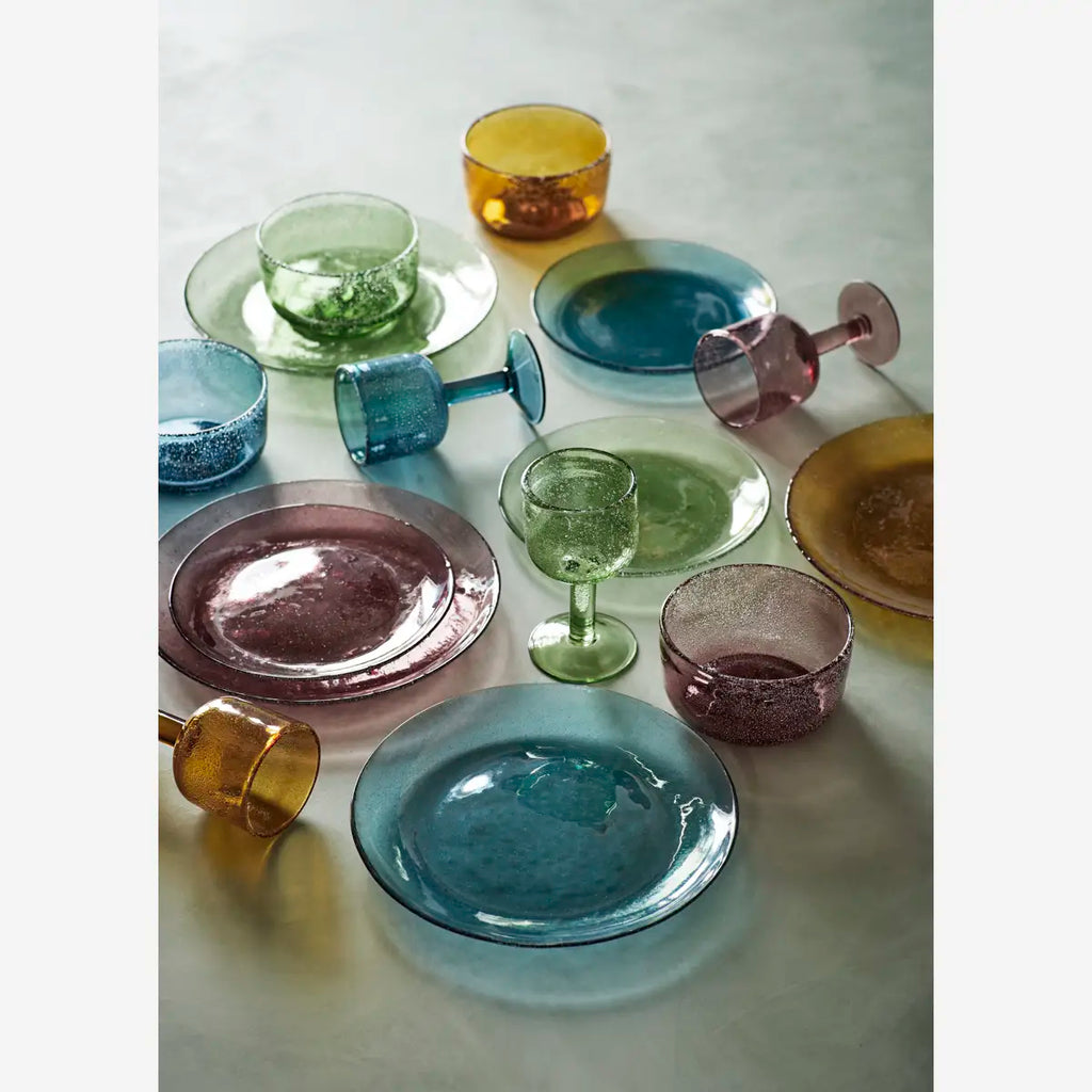 Madam Stoltz Coloured Wine Glass Green