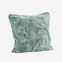 Applique cushion cover Green