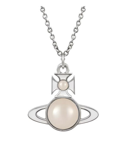 Vivienne Westwood Tillya necklace - platinum - white