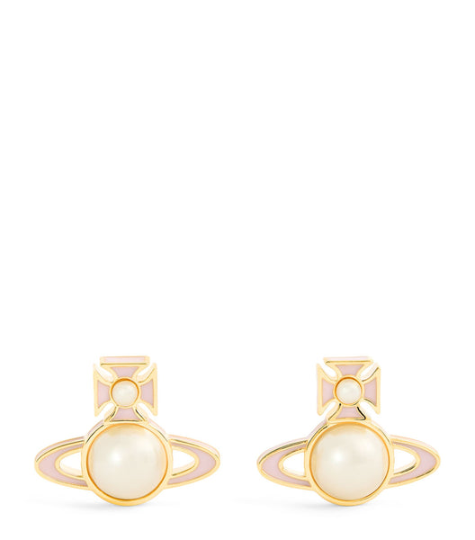 Vivienne Westwood Tillya Earrings - Gold - Light Pink