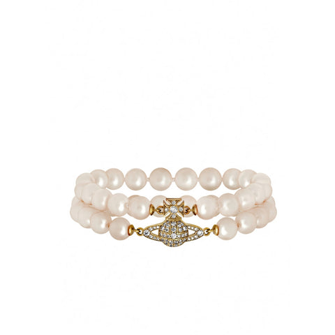 Vivienne Westwood Graziella Pearl Bracelet - Gold/Creamrose Pearl