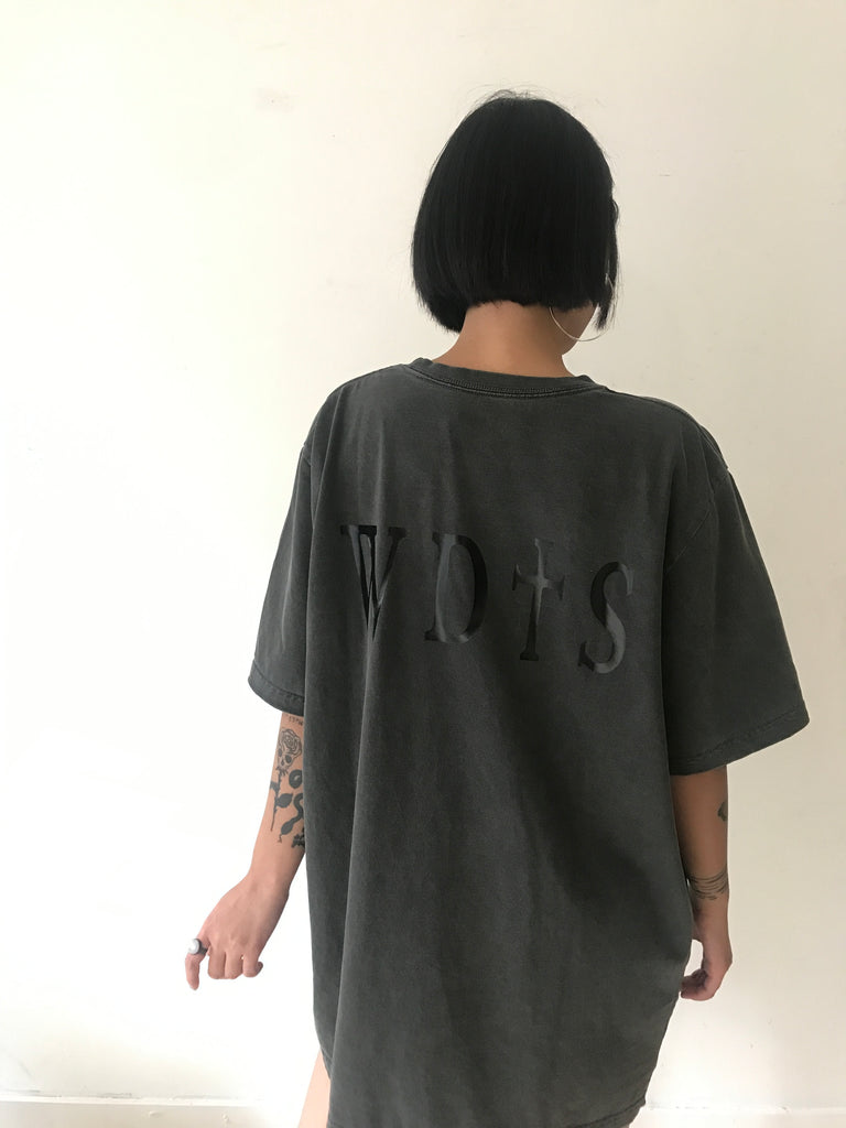 WDTS Heavyweight T-SHIRT Unisex - distressed charcoal