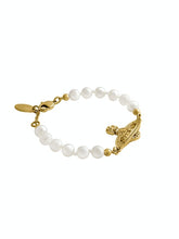 Vivienne Westwood Mini Bas Relief Bracelet- Pearl Gold