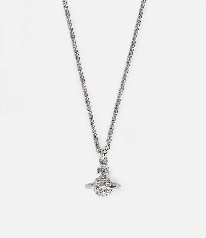 Vivienne Westwood Mayfair Small Orb Pendant -  Rhodium / Crystal