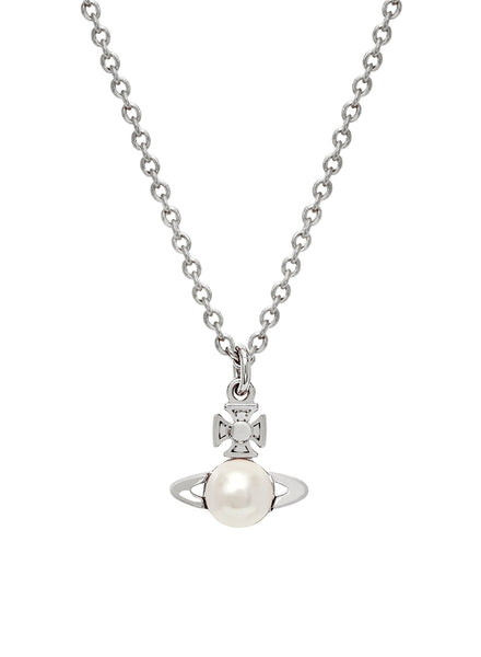 Vivienne Westwood Balbina Pendant - Platinum / Cream Pearl