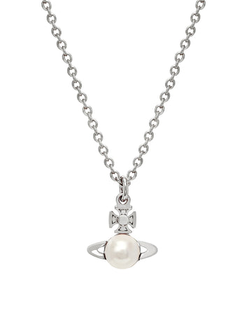 Vivienne Westwood Balbina Pendant - Platinum / Cream Pearl