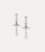 Vivienne Westwood Pearl Drop Earrings - Platinum/ Pearl